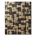 Modern Black Tan Woven Threads Rug
