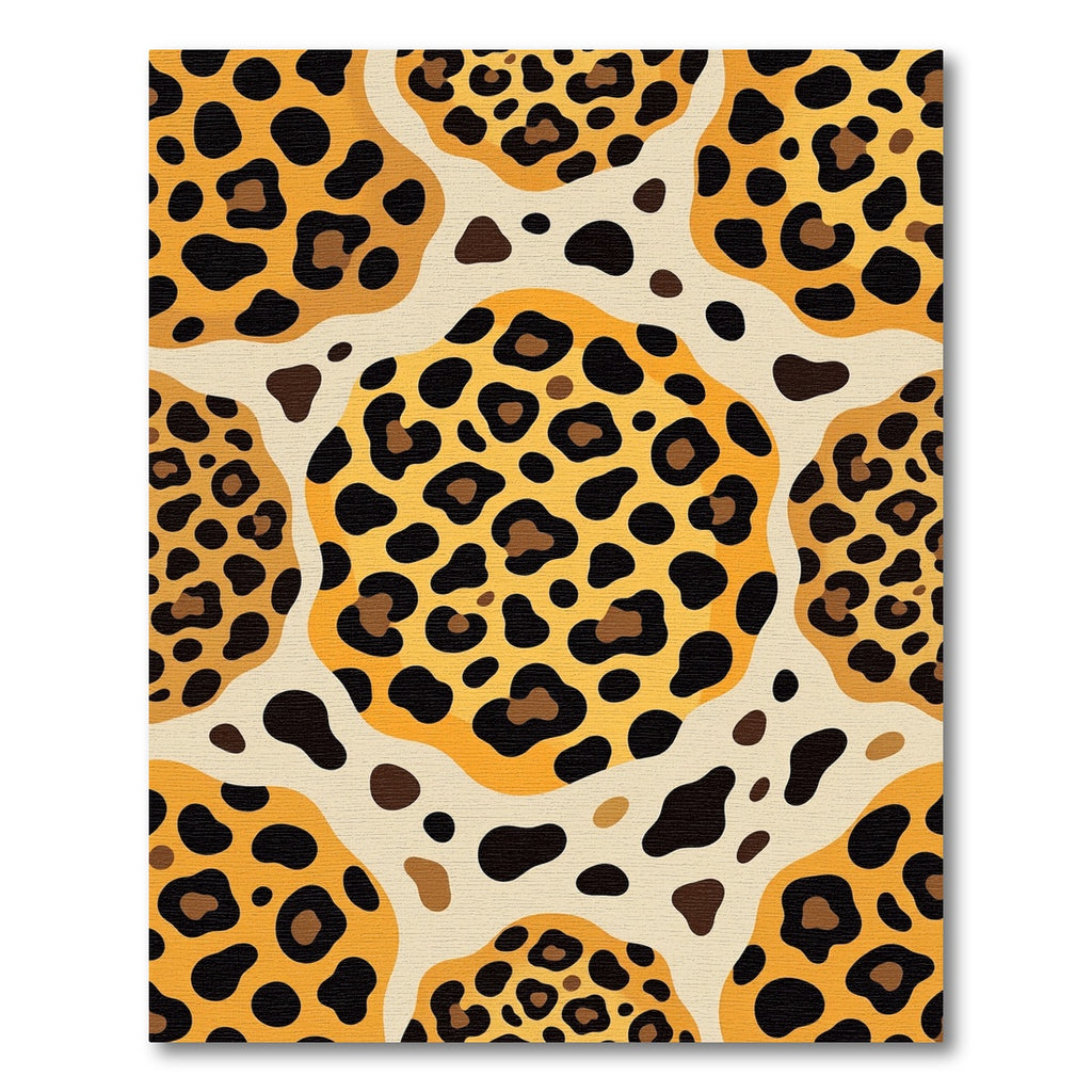 Orange and Black Animal Spots Rug