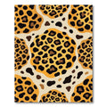 Orange and Black Animal Spots Rug