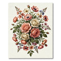 Elegant Soft Pink Garden Floral Bouquet Rug
