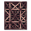 Geometric Symmetrical Wooden Lattice Art Rug
