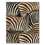Abstract Brown Zebra Stripe Rug