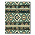 Earthy Tribal Geometric Chevron Rug