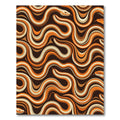 Retro Serpent Swirls Wavy Earthy Tones Rug