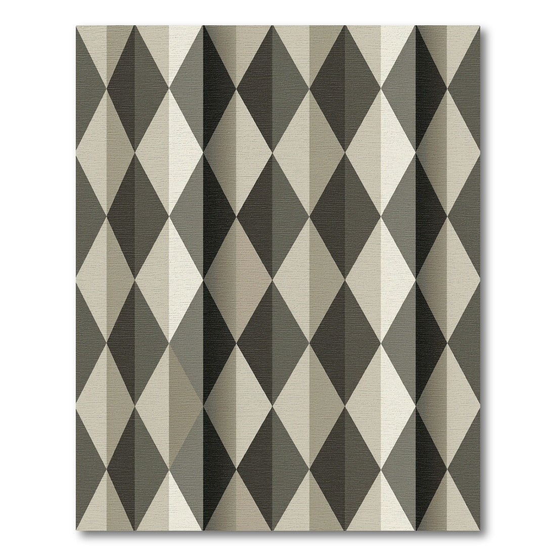 Monochrome Geometric Arlecchino Diamond Rug