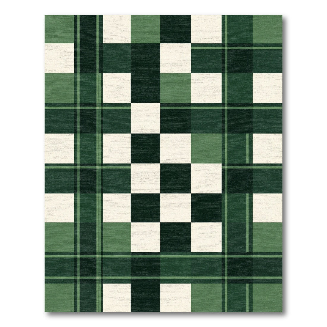 Emerald Forest Plaid Checkered Rug