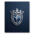 Royal Silver Crest Navy Shield Rug