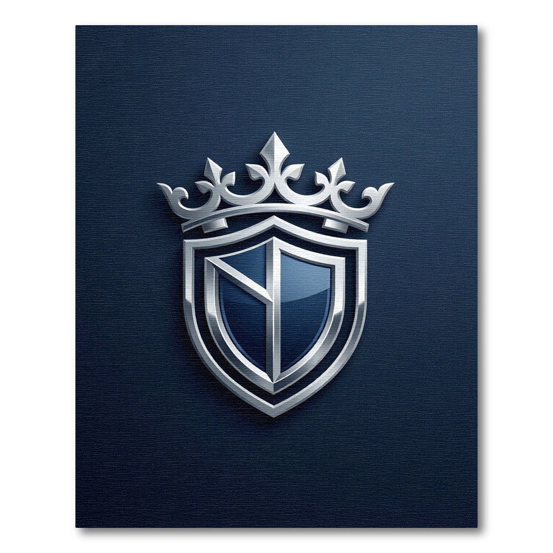 Royal Silver Crest Navy Shield Rug