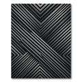 Modern Gray Angled Stripe Rug