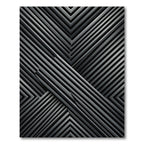 Modern Gray Angled Stripe Rug