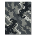 Dark Gray Abstract Swirl Rug