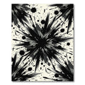 Monochrome Abstract Ink Splash Art Rug