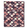 Muted Blush Pink Scallop Scales Rug