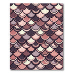 Muted Blush Pink Scallop Scales Rug