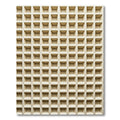 Textured Cream Grid Waffle Rug