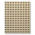Textured Cream Grid Waffle Rug