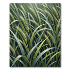 Lush Green Botanical Wheat Grass Rug