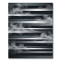 Silver Striped Ethereal Smoke Charcoal Rug