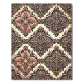 Gilded Pink Plum Quatrefoil Flourish Rug