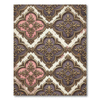 Gilded Pink Plum Quatrefoil Flourish Rug
