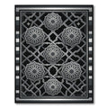 Sophisticated Silver Geometric Ornamental Monochrome Area Rug