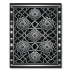Sophisticated Silver Geometric Ornamental Monochrome Area Rug