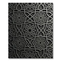 Sophisticated Charcoal Geometric Interlocking Star Rug