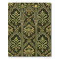 Olive Green Arabesque Pomegranate Scroll Rug