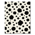 Monochrome Speckled Abstract Polka Dot Rug