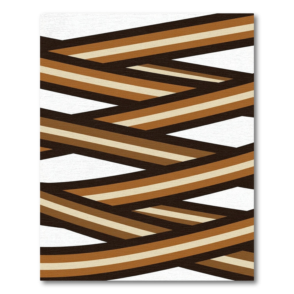 Earthy Tones Woven Geometric Lines Rug