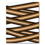 Earthy Tones Woven Geometric Lines Rug