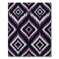 Dark Purple Ikat Diamond Geometric Rug