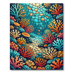 Coastal Coral Reef Mosaic Vibes Rug