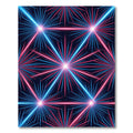 Neon Galaxy Geometric Light Burst Rug