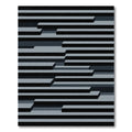Minimalist Gray Monochromatic Geometric Layered Rug