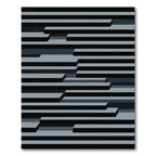 Minimalist Gray Monochromatic Geometric Layered Rug