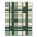 Sage Green and Cream Plaid Grid Rug