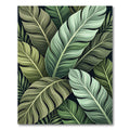 Tropical Green Leaf Abstraction Rug