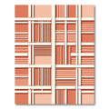 Coral Geometric Intertwined Stripe Rug