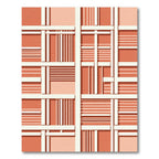 Coral Geometric Intertwined Stripe Rug