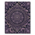 Elegant Purple Paisley Mandala Medallion Rug