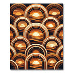 Arched Desert Sunset Organic Stacked Rug