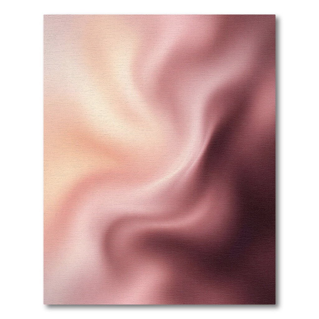 Soft Blushing Pink Abstract Fluid Wave Rug
