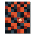 Modern Tomato Slice Geometric Block Rug