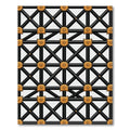 Black Gold Intersecting Grid Pattern Rug