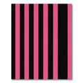 Bold Hot Pink Black Vertical Stripes Rug
