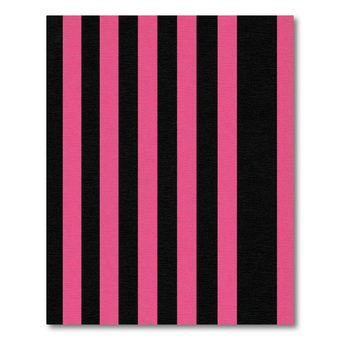 Bold Hot Pink Black Vertical Stripes Rug