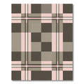 Soft Pink Gray Plaid Check Rug