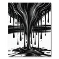 Abstract Black Liquid Ink Drip Rug