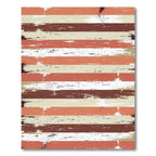 Distressed Earthy Tone Striped Rug
